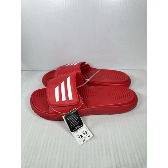 Size 12 Adidas Alphabounce Slide 2 Mens Red Slip On Sandals IE6422 Comfort NEW - Picture 3 of 7